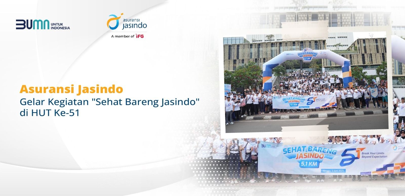 Asuransi Jasindo Gelar Kegiatan "Sehat Bareng Jasindo" di HUT Ke-51